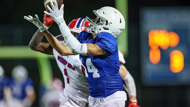 Bishop Miege Kansas at Rockhurst Missouri football 9-22-23 David Smith 23727
